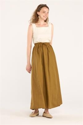Cepli %100 Keten Etek Koyu camel