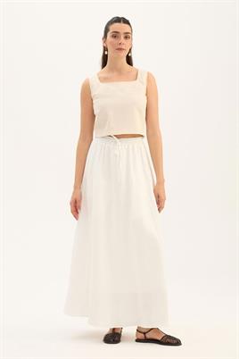 Cepli %100 Keten Etek Ekru