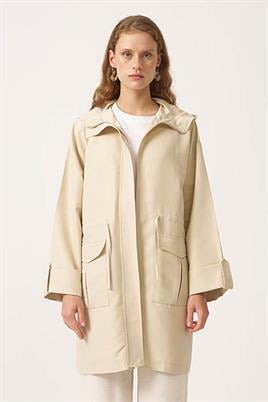 Cepli Fermuarlı Ceket Kemik