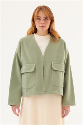 Cepli Kaşe Ceket Çağla