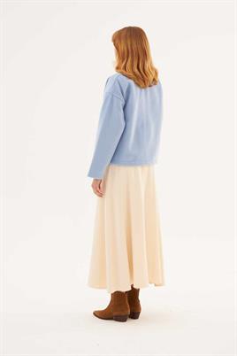 Cepli Kaşe Ceket Mavi