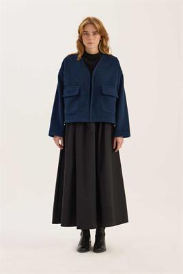 Cepli Kaşe Ceket Lacivert