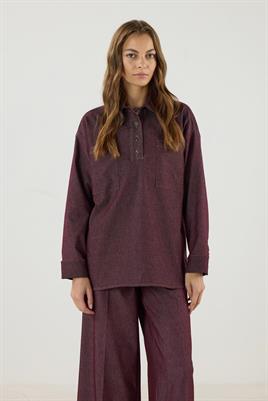Cepli Kot Gömlek Bordo