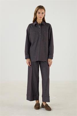 Cepli Kot Gömlek Kahverengi