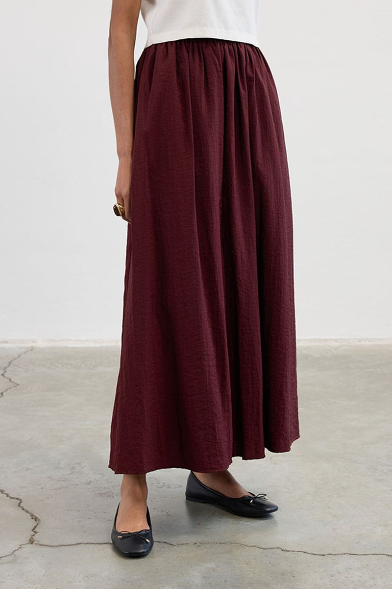 Cepli Paraşüt Etek Bordo