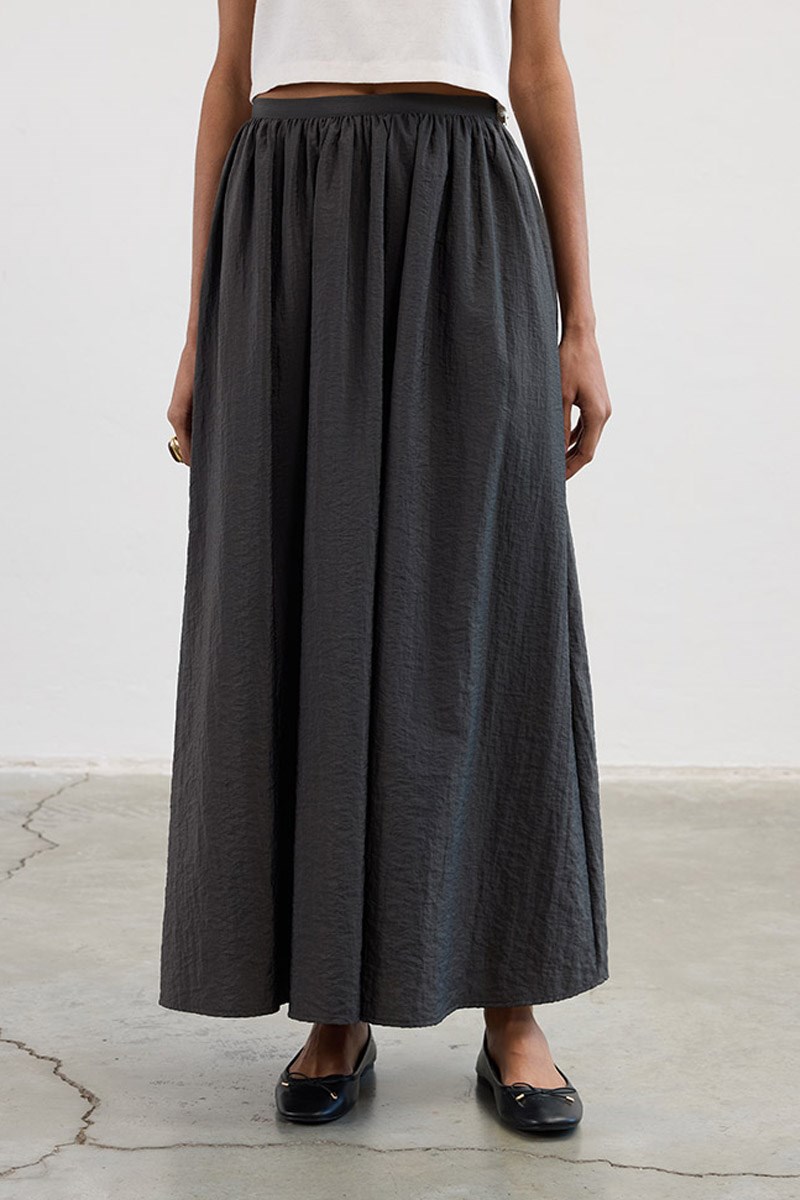 Cepli Paraşüt Etek Küllü Kahve