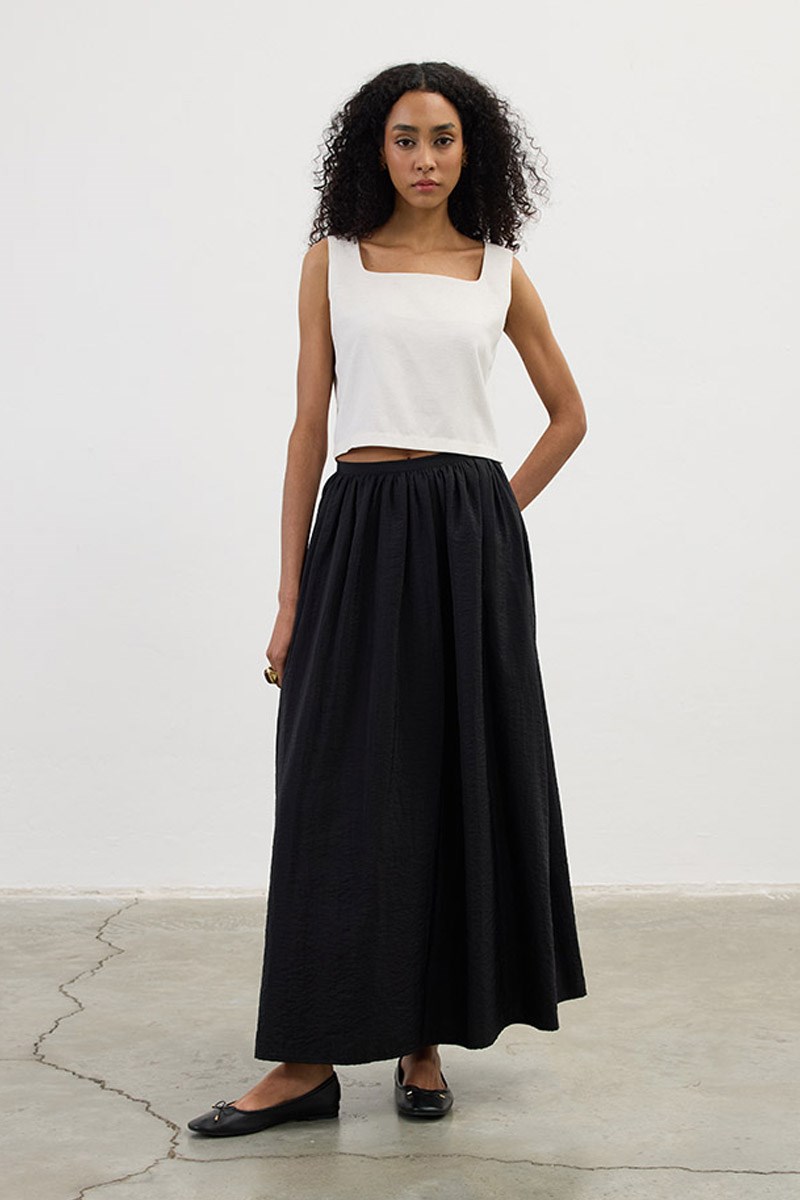 Cepli Paraşüt Etek Siyah