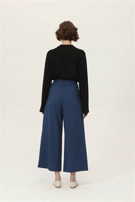 Çift Pile Pantolon İndigo