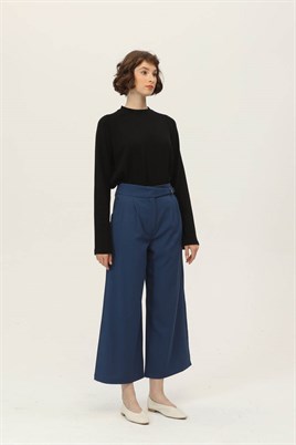 Çift Pile Pantolon İndigo