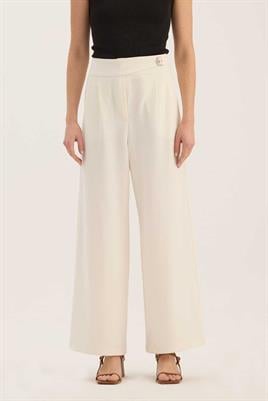 Çift Pile Pantolon Ekru