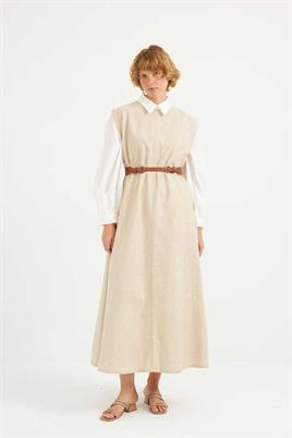 Çift Tokalı Kemer Taba