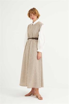 Çift Tokalı Kemer Acı kahve