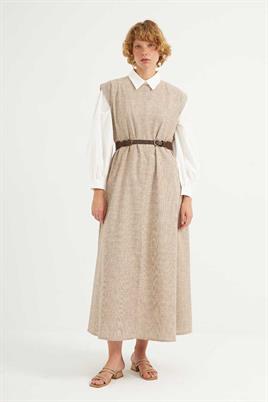 Çift Tokalı Kemer Acı kahve