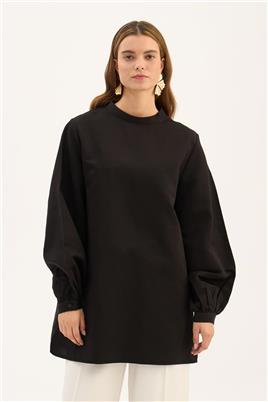 Çıkabilir Fiyonklu Bluz Siyah