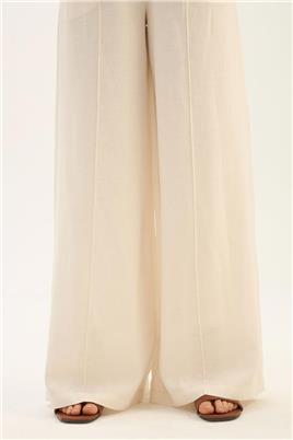 Çıma Dikişli Pantolon Ekru