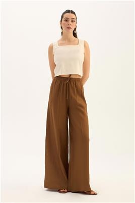 Çıma Dikişli Pantolon Toprak