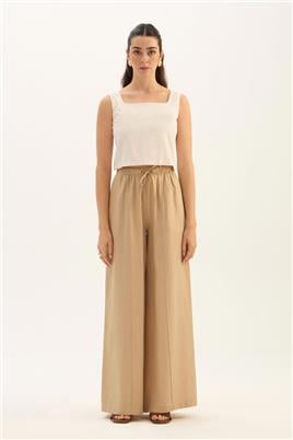 Çıma Dikişli Pantolon Bej