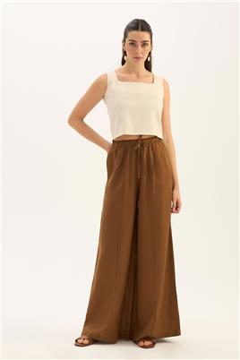 Çıma Dikişli Pantolon Toprak