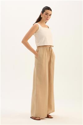 Çıma Dikişli Pantolon Bej