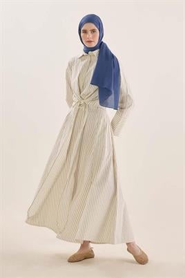 Çizgi Desenli Etek, Gömlek, Jazz Şal Kombin