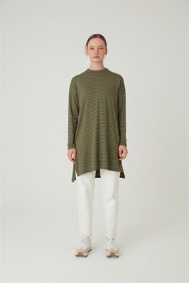 Çizgili Tunik Asker Yeşili