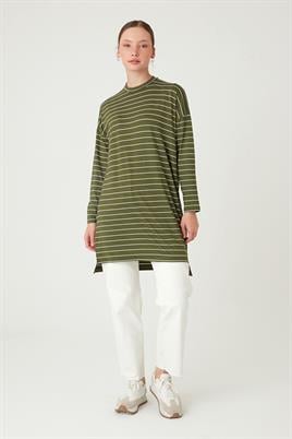 Çizgili Tunik Haki