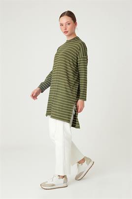 Çizgili Tunik Haki