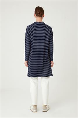 Çizgili Tunik İnce Lacivert
