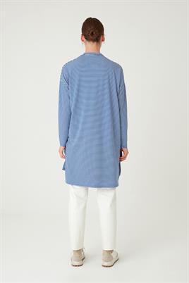 Çizgili Tunik İndigo