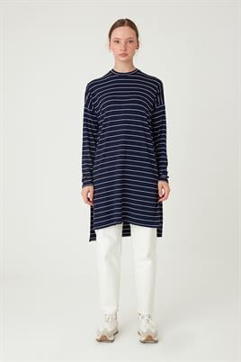 Çizgili Tunik Lacivert