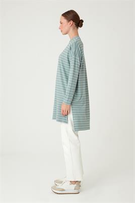 Çizgili Tunik Su Yeşili