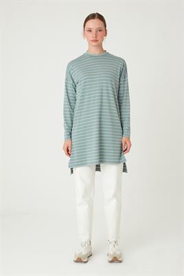 Çizgili Tunik Su Yeşili