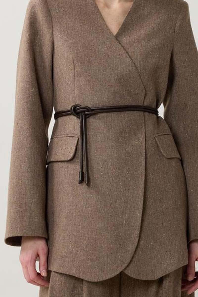 Deri Kordon Kemer Acı kahve