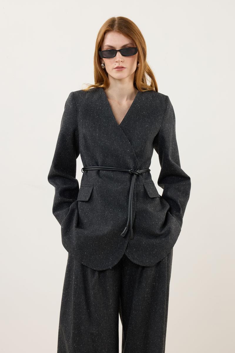 Deri Kordon Kemer Siyah