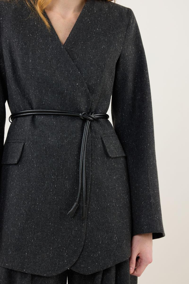 Deri Kordon Kemer Siyah