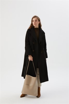 Deri Shopper Çanta Bej