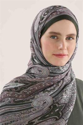 Desenli Etnik Şal Canlı Yeşil