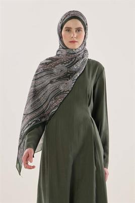 Desenli Etnik Şal Canlı Yeşil