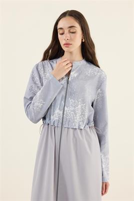 Desenli Yüzme Takımı Gri