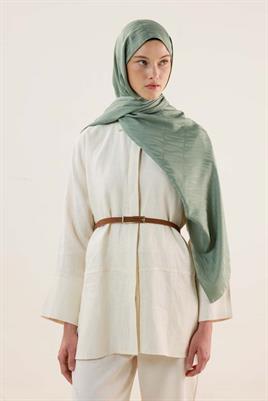 Dikdörtgen Tokalı İnce Kemer Taba