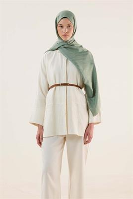 Dikdörtgen Tokalı İnce Kemer Taba