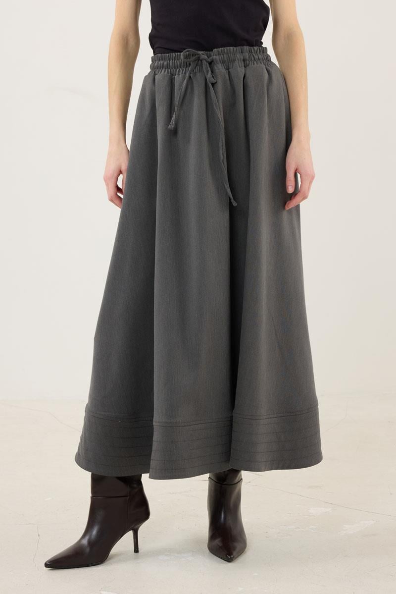 Dikiş Detaylı Etek Antrasit