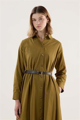 Dikişli Deri Kemer Acı kahve