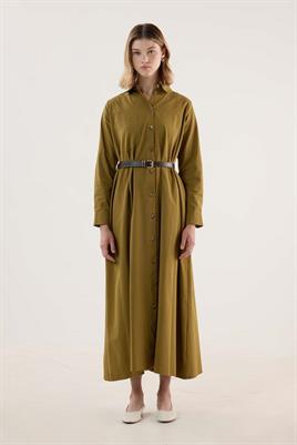 Dikişli Deri Kemer Acı kahve