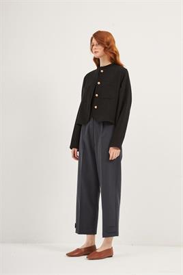 Dore Düğmeli Tüvit Ceket Siyah