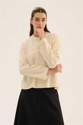 Duble Kol Triko Kazak Ekru