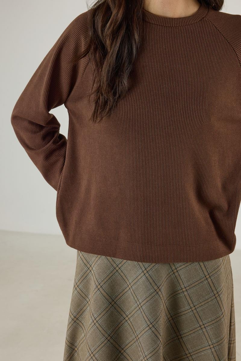 Duble Kol Triko Kazak Acı kahve