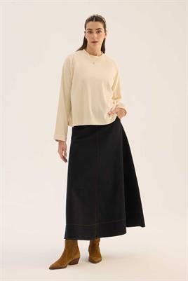 Duble Kol Triko Kazak Ekru