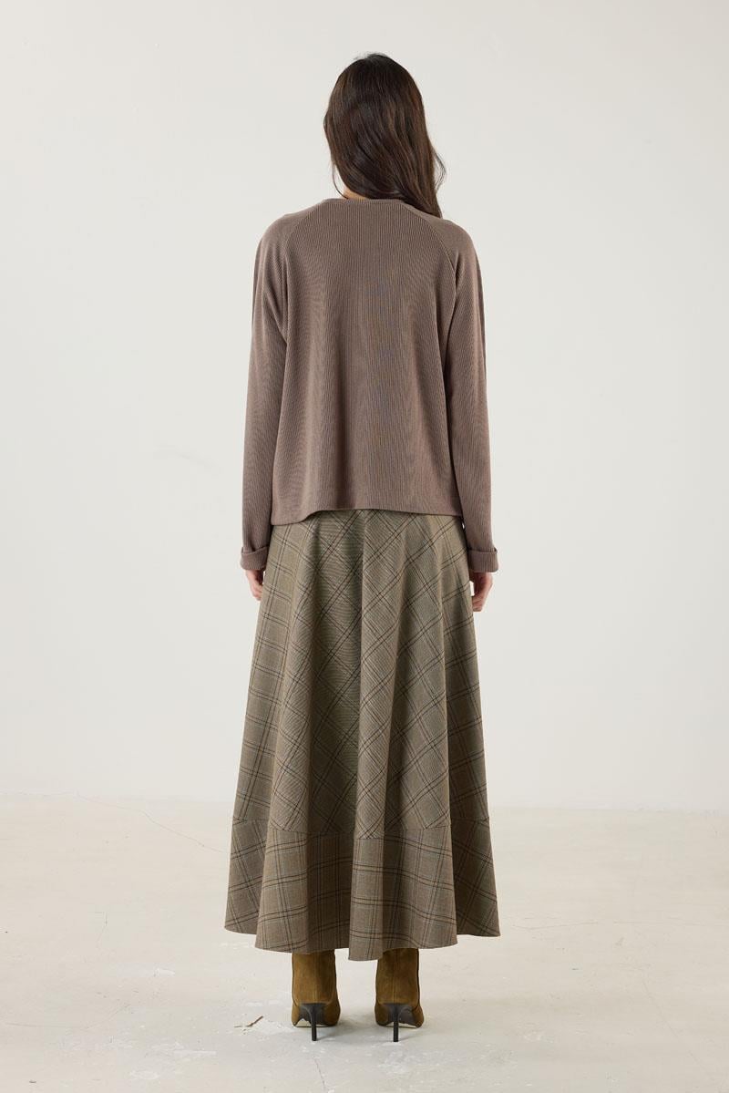 Duble Kol Triko Kazak Vizon