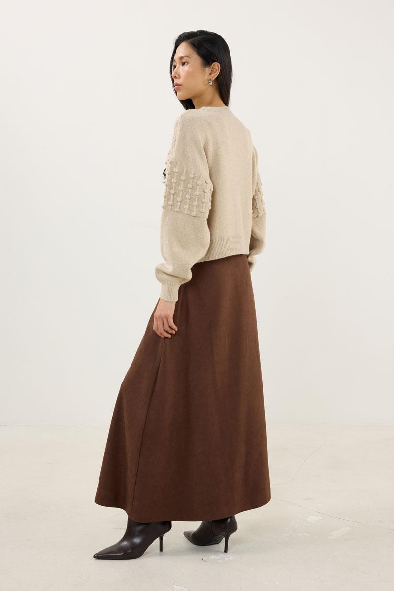 Düğüm Detaylı Kazak Krem